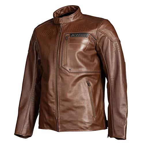 KLIM Sixxer Leather Jacket SM Sienna Brown at Amazon Men's